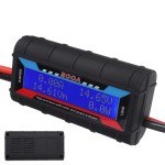 Voltmetru, Wattmetru si ampermetru, multifunctional, multimetru digital, 4.8 - 60 V, 200 A, foarte precis, de culoare negru